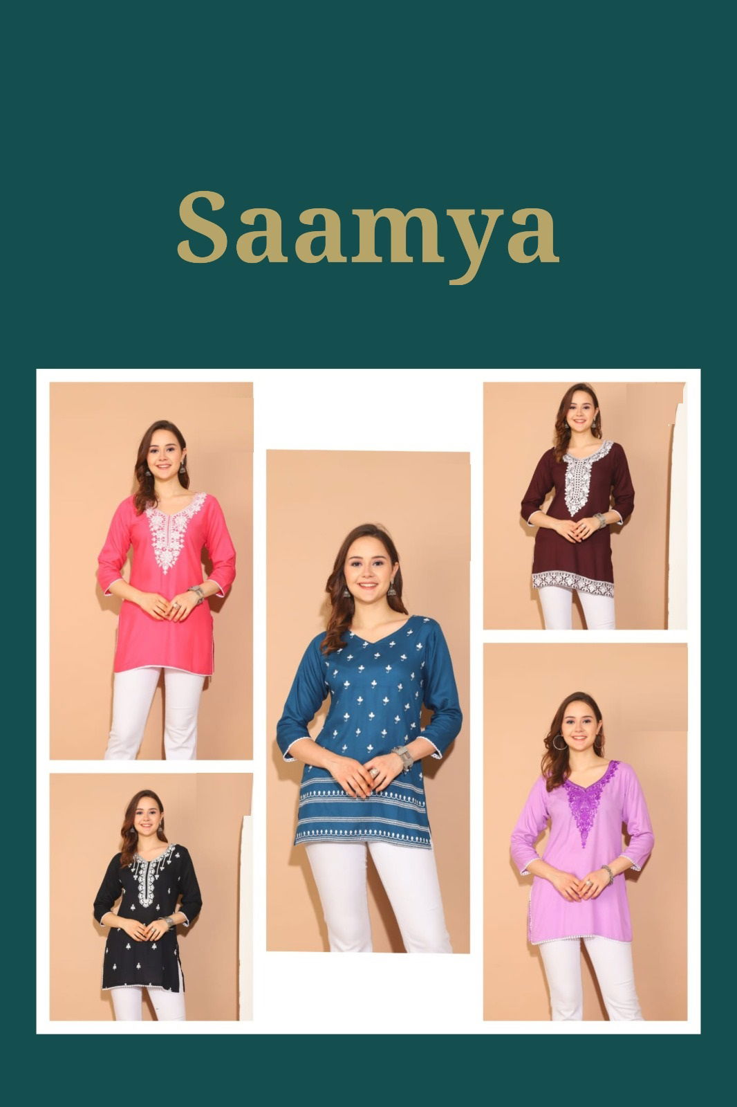 Saamya By Trendy Designer Rayon Short Kurti Wholesale Price In Surat
